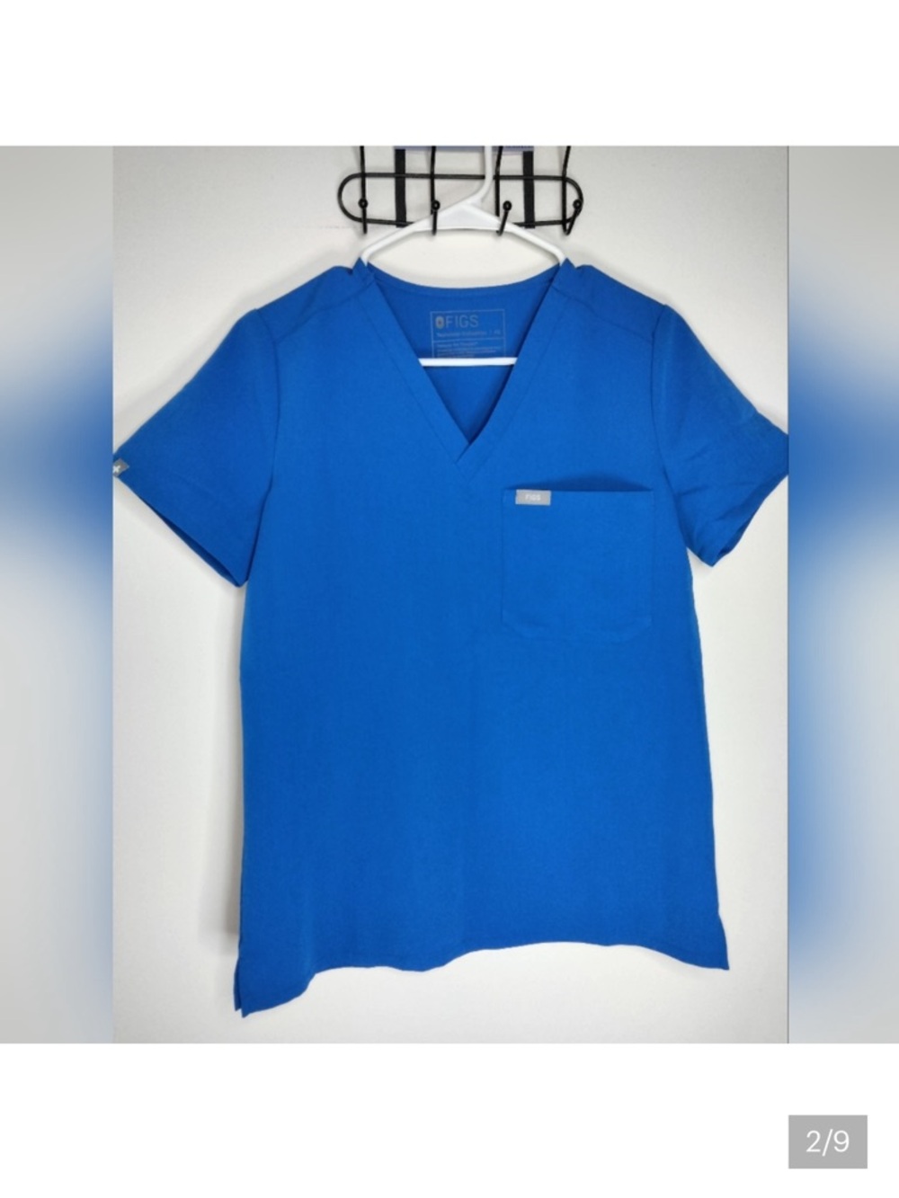 FIGS Technical Collection (Size XS) Cobalt Blue Catarina One-Pocket Scrub Top